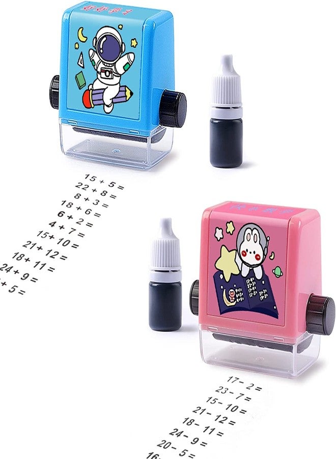 Chavda Smart Math Roller Stamps for Kids,2PCS Addition and Subtraction Teaching Stamps,Smart Math Roller Stamps Practice Tools Within 100 Learning Toy (2) - Image 1